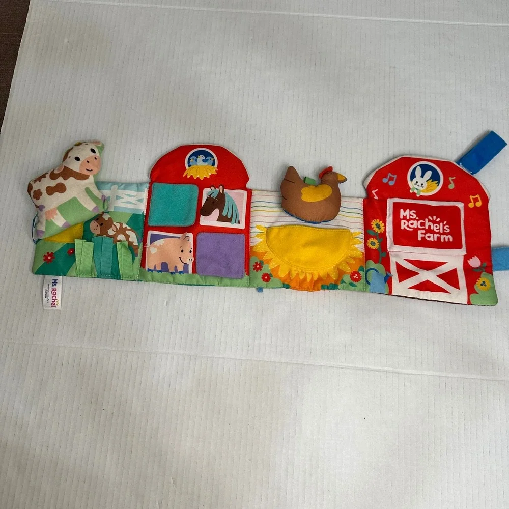 Ms Rachel Sensory Learning Farm Tummy‎ Time Activity Bus & Soft Book Lot